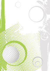 Obraz premium Vertical golf poster.Abstract green background.