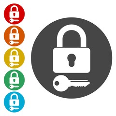 Login icon, Secure access button 