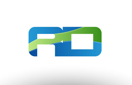 blue green rd r d alphabet letter logo combination icon design