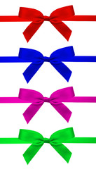 colorful ribbon over white paper