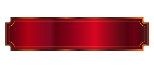 Vector illustration of red label