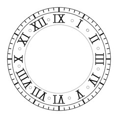 Clock with roman numerals