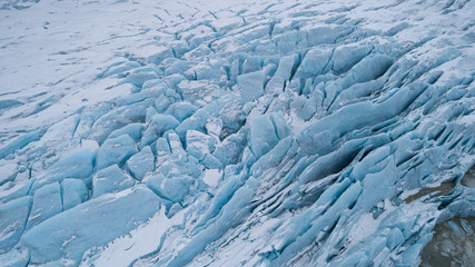 Glacier background from above, Iceland