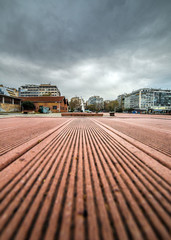 View of Thessaloniki City Harbor on a cloudy day