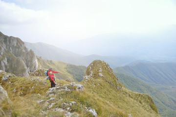 Active Couple On Hike In Beautiful Countryside