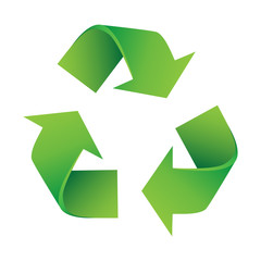 Vector illustration of recycling symbol