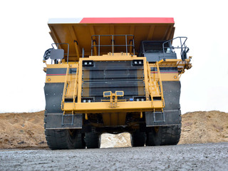 huge mining dump truck front view © photopetrovichs