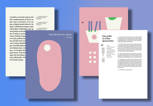 Mod&egrave;le de livre de cuisine fantaisiste