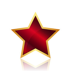 Vector illustration of red star
