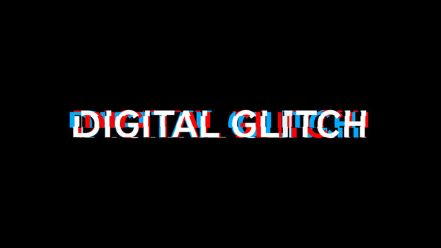 Blocky Digital Glitch Title