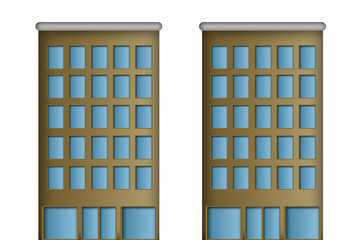 Rascacielos y bloques de pisos.