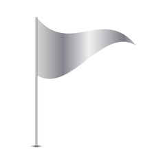 Vector illustration of Silver Flag