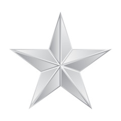 Vector illustration of silver star