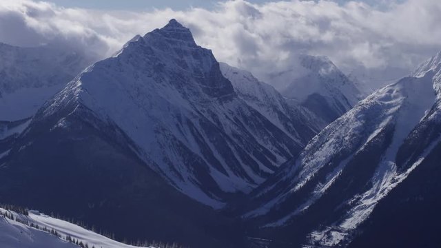 Wide, scenic mountain peak