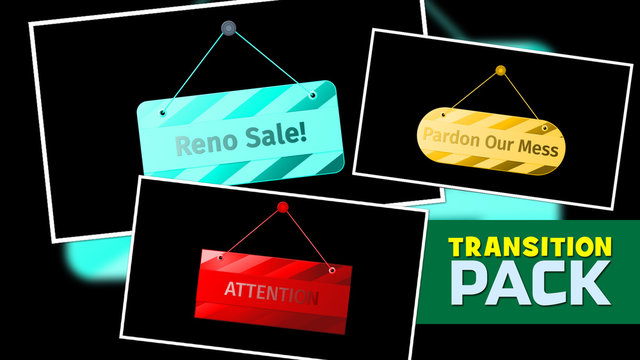 Striped Hanging Sign Titles 1