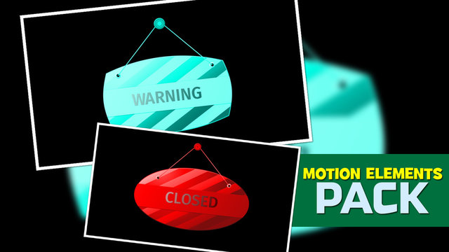 Striped Hanging Sign Titles 2