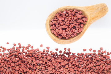 Raw red organic achiote seeds