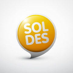 Soldes icône jaune