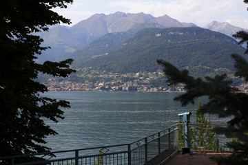 Blick von Piona über den Comer See nach Gravedona