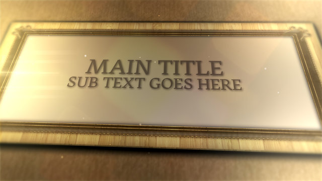 Brassy Nameplate Title