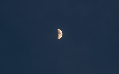 moon half crescent twilight background