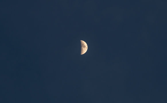 moon half crescent twilight background
