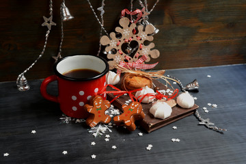 Christmas decoration and food