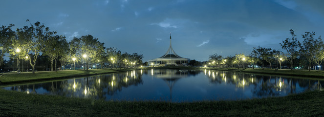Panorama, Suan Luang Rama IX public park , twilight, background