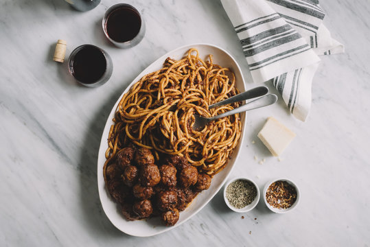 Spaghetti and Meatballs with Sunday Sauce
