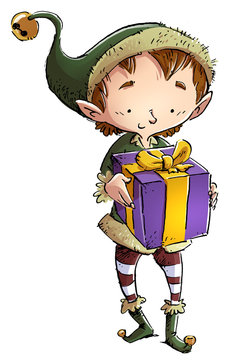 duende navide&ntilde;o con regalo