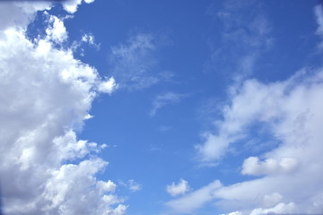 初夏の青空と雲