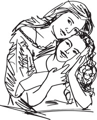 family mother and child daughter