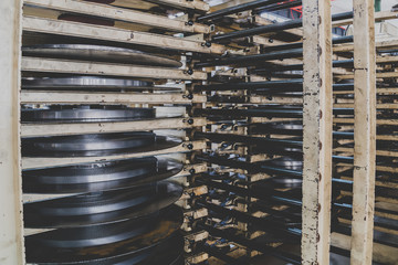 steel blade finished product in factory