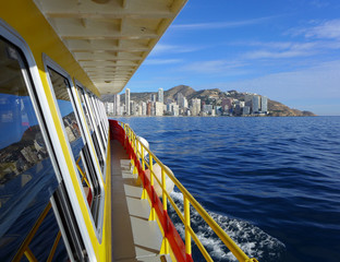 Punta de Pinet and High-Rise Buildings, Benidorm, as seen from the sea