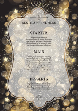 Decorative New Year's Eve Menu