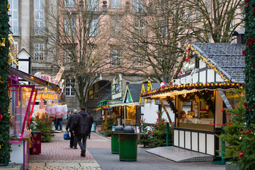 Fototapeta na wymiar Christmas market in Wuppertal-Barmen, Germany.