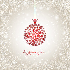 happy new year greeting card vector illustration