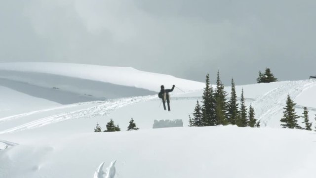 Man goes off ski jump in British Columbia