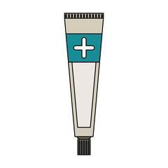 Medical ointment bottle icon vector illustration graphic design