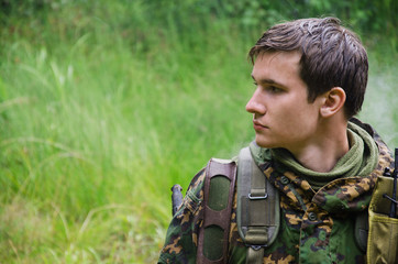 guy in uniform in profile