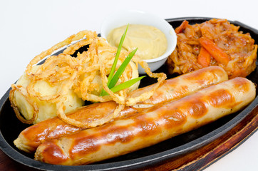 grilled frankfurters