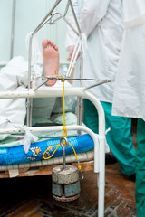 patient in traction