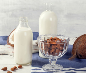 Coconut and almond milk.
