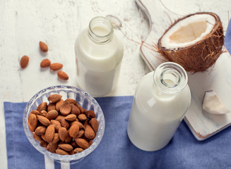 Coconut and almond milk.