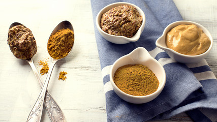 Different kinds of mustard