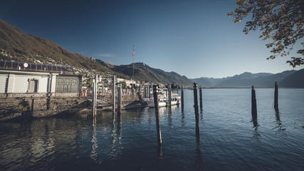 Austria - 10/24/2017 October 11, 2017 : Mountain Lake Port View 