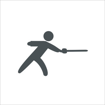 Fencing icon. Vector Illustration