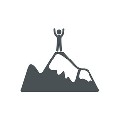Mountain climber icon