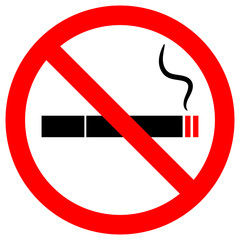 NO SMOKING sign