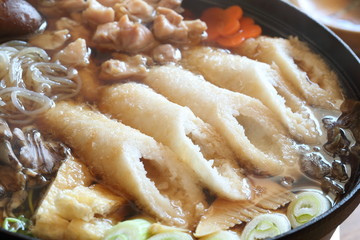 きりたんぽ鍋　Kiritanpo,Rice stick hot pot